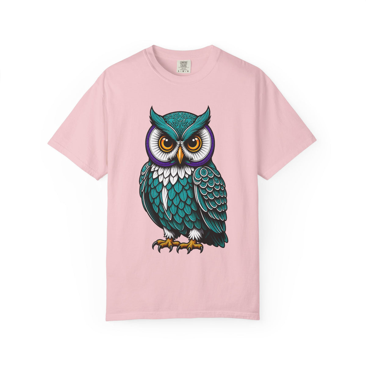 Teal Wise Owl Graphic T-Shirt Graphic