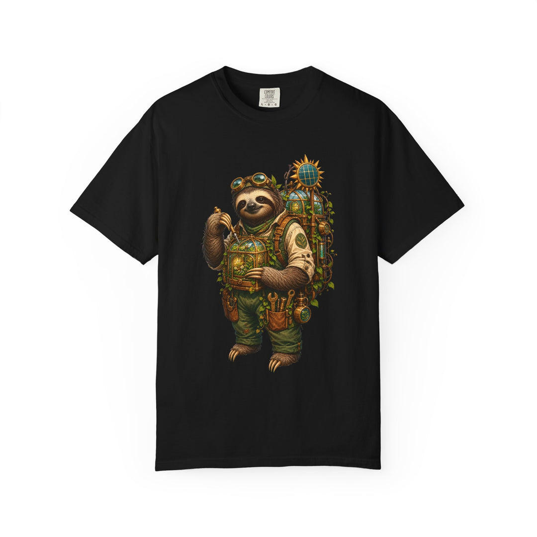 Solarpunk Glasshouse Sloth Graphic Tee