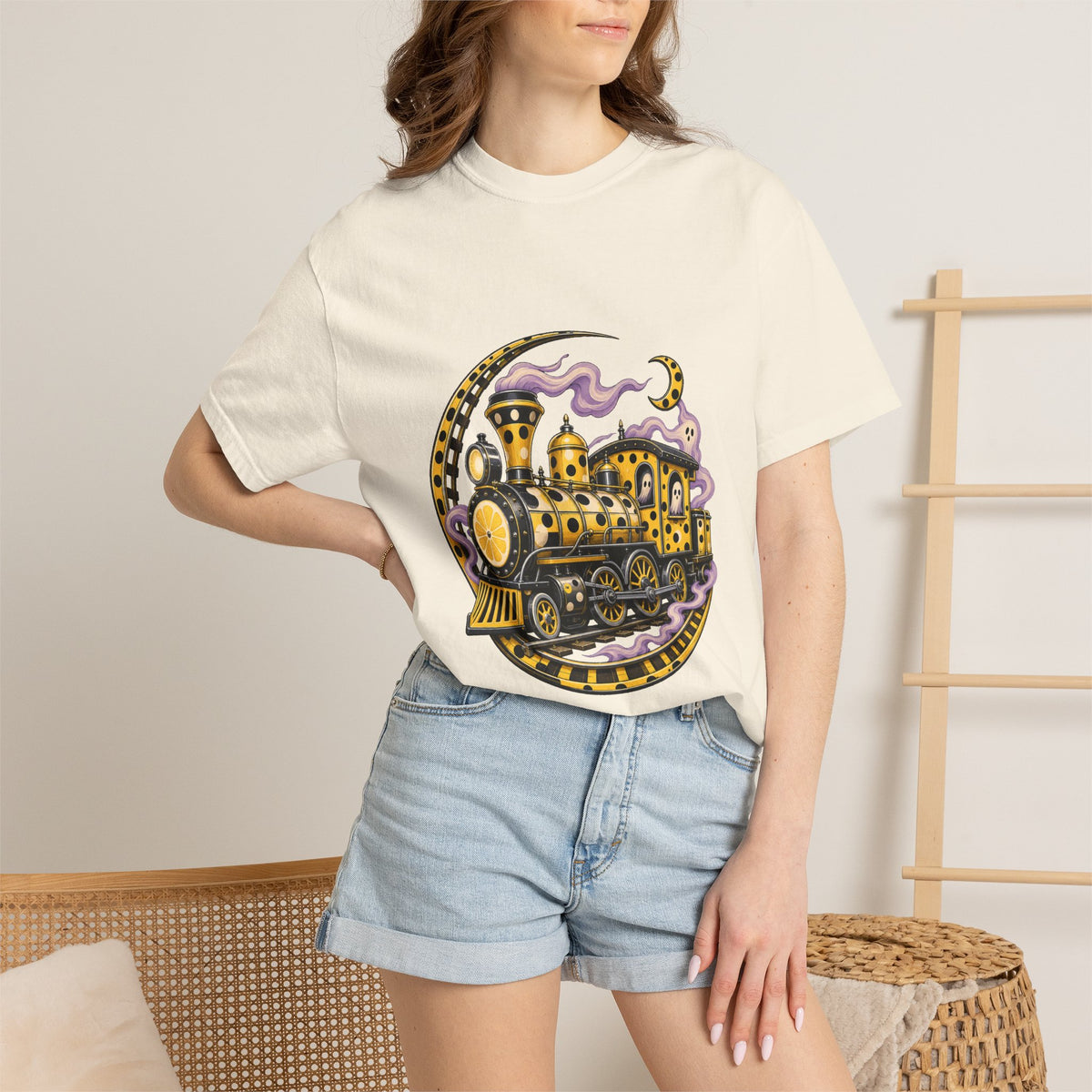 Polka Dot Lemon Phantom Train Graphic Tee