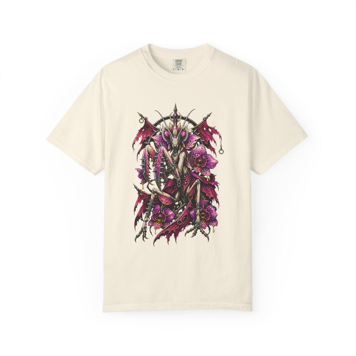 Punk Metal Orchid Mantis Graphic Tee