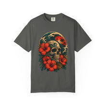 Hibiscus Surf Skull Tattoo T-Shirt Graphic