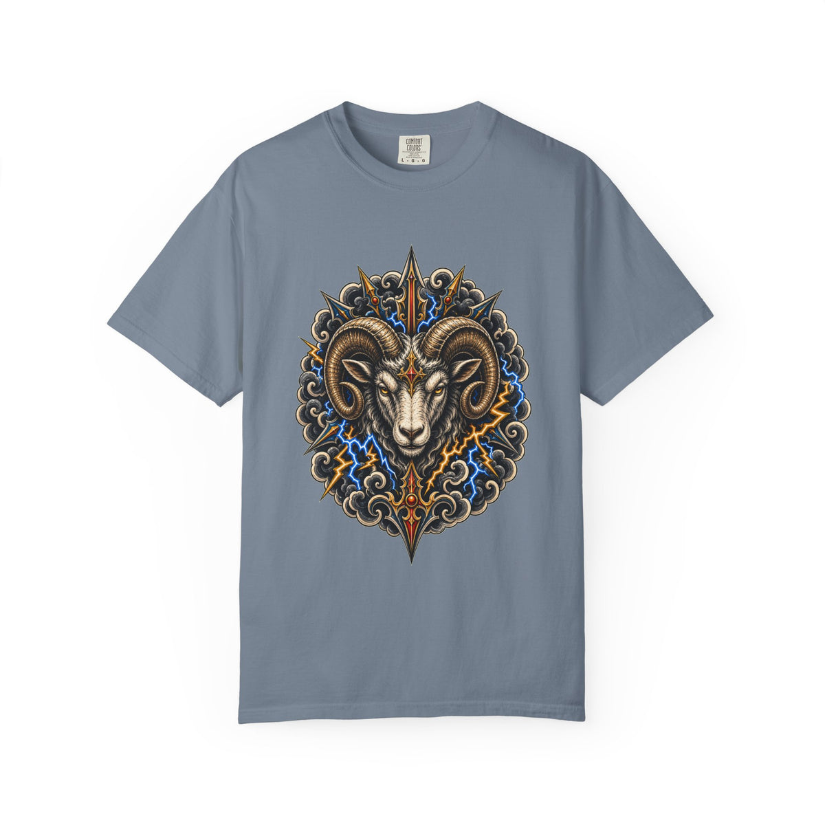 Tattoo Flash Thunder Ram T-Shirt Graphic