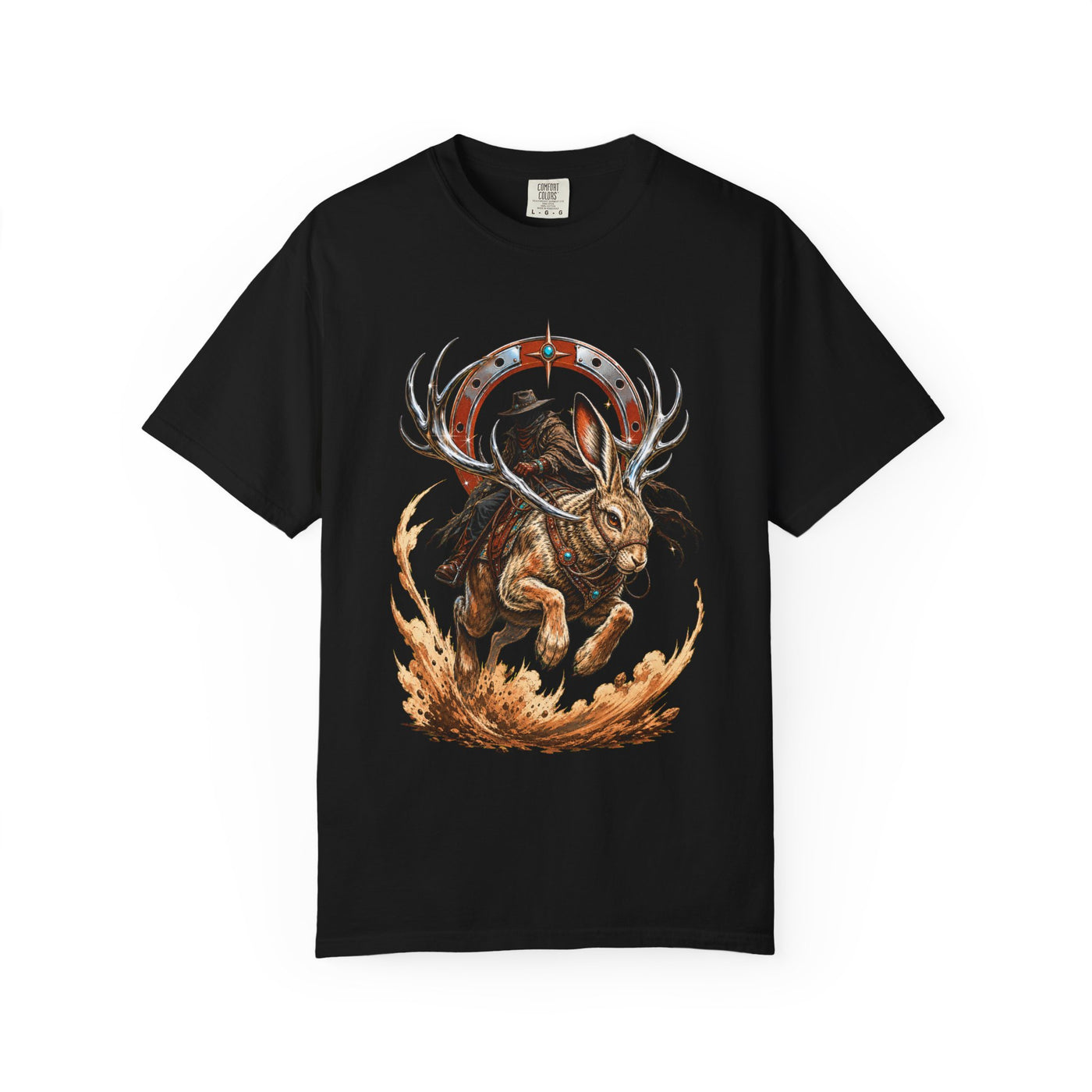 Desert Chrome Jackalope Rider T-Shirt Graphic