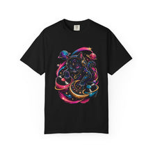 Cosmic Vinyl Cat DJ T-Shirt Graphic