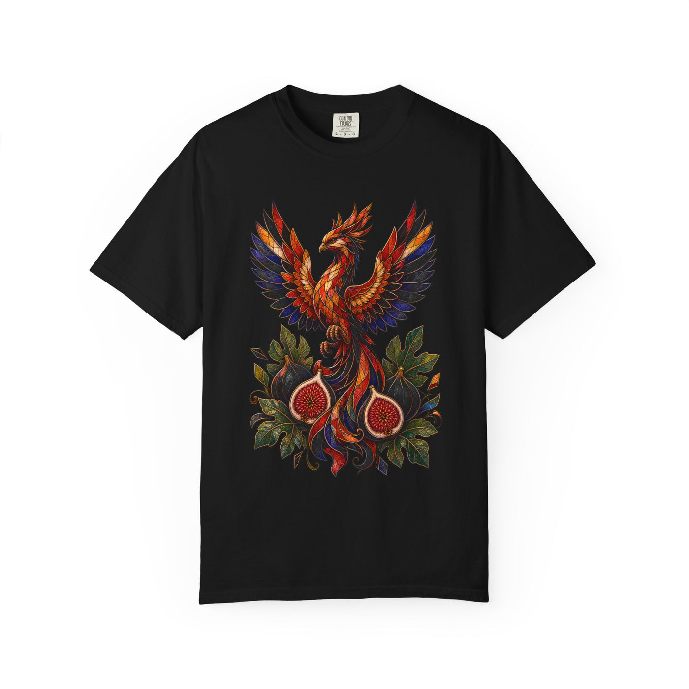 Stained Glass Fig Phoenix Graphic Tee