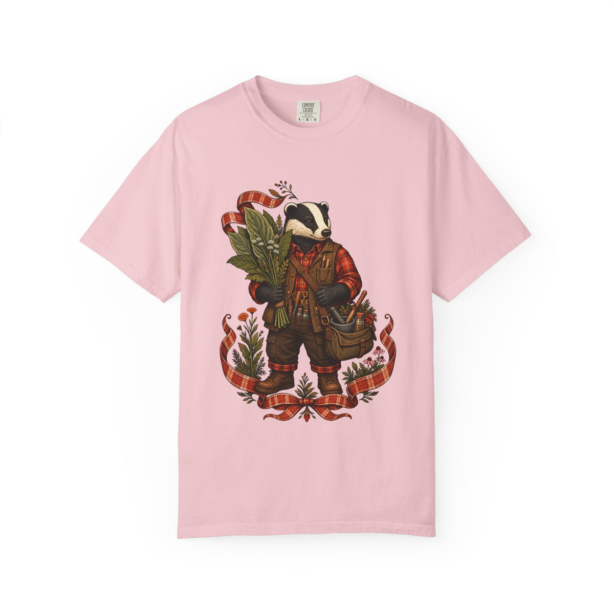 Paprika Plaid Badger Botanist Graphic Tee