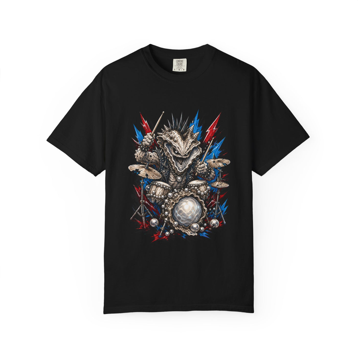 Punk Metal Oyster Drummer T-Shirt Graphic