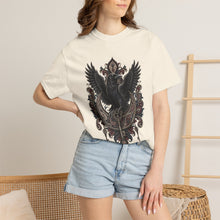 Gothic Paisley Raven Crest Graphic Tee