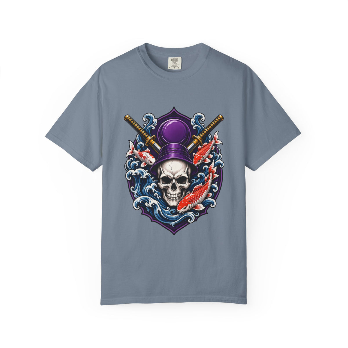 Skull and Koi Crest T-Shirt Graphic