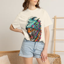 Glitch Surf Tiger Helmet Graphic Tee