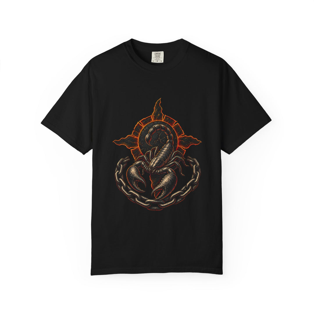 Black Sun Scorpion Desert Metal Graphic Tee