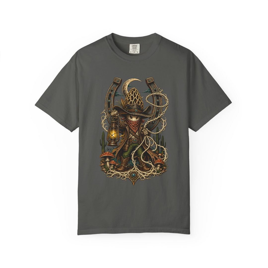 Woodcut Mushroom Outlaw T-Shirt Graphic