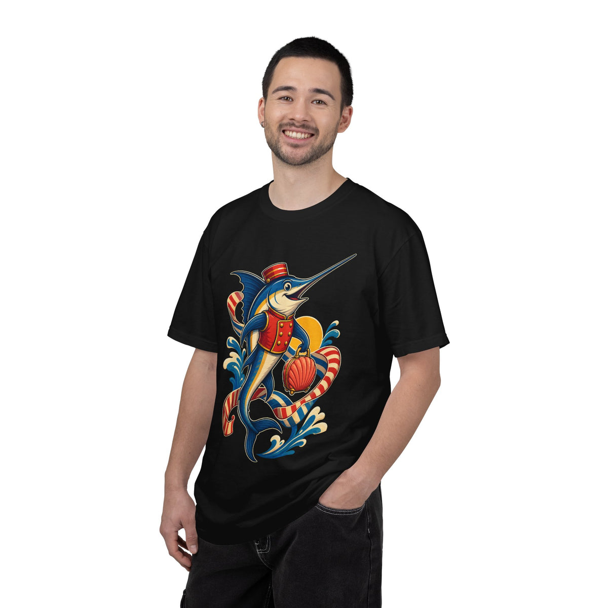 Deck Stripe Swordfish Bellhop Graphic Tee