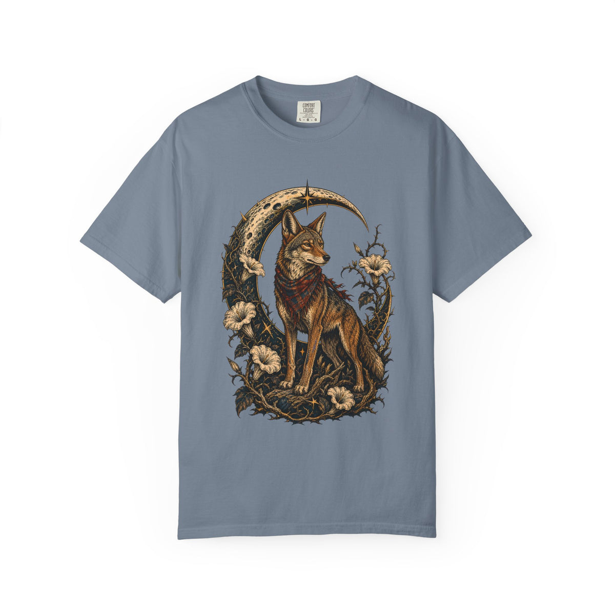 Plaid Moon Coyote Graphic Tee