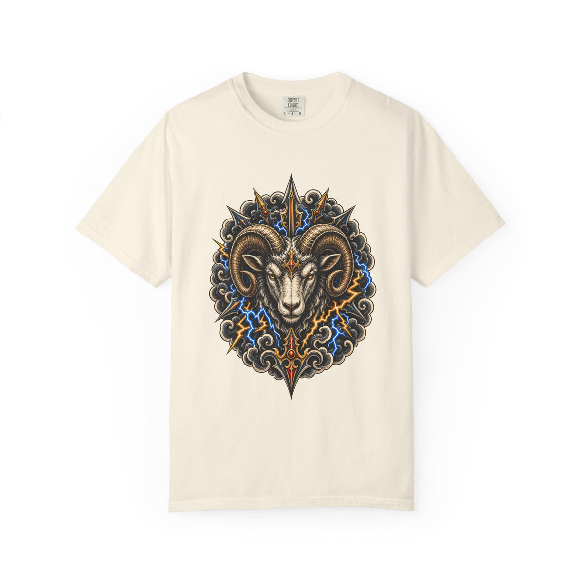Tattoo Flash Thunder Ram T-Shirt Graphic