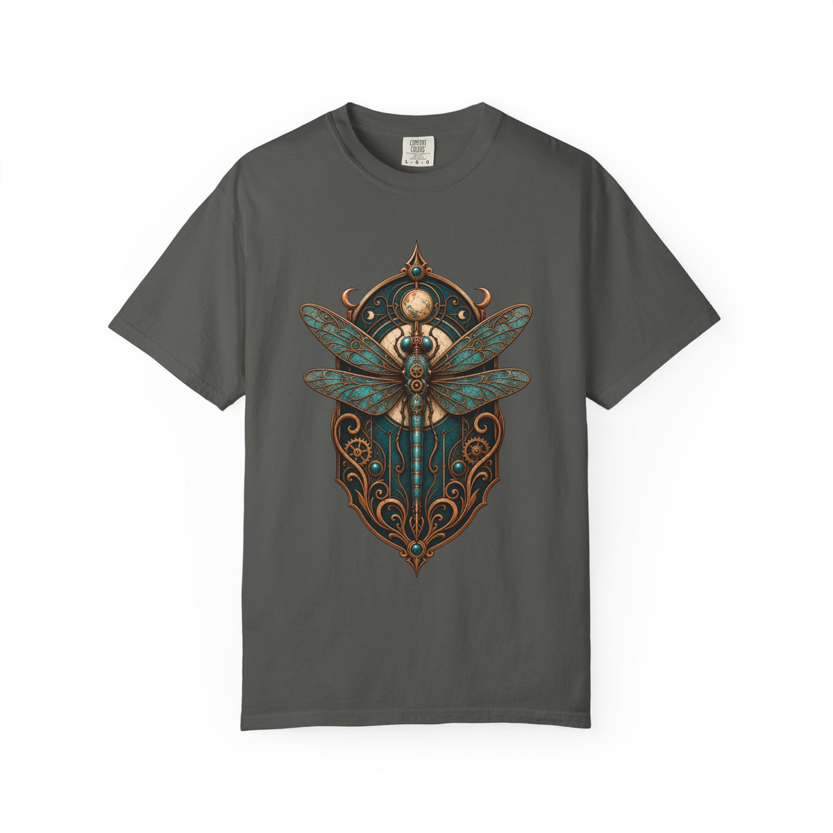 Patina Dragonfly Guardian Crest T-Shirt Graphic