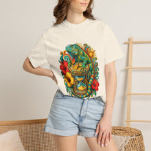 Psychedelic Hibiscus Iguana Graphic Tee