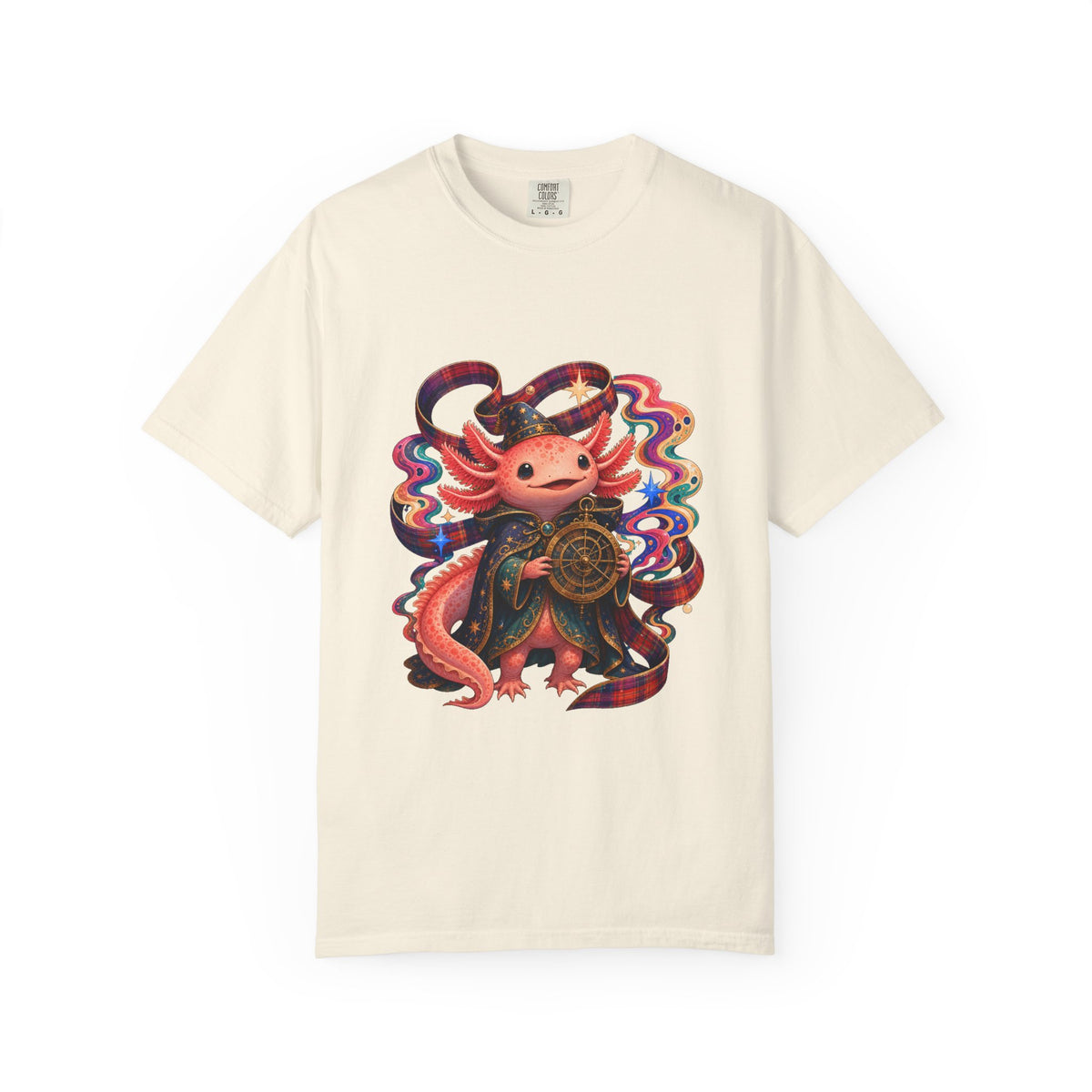 Psychedelic Plaid Axolotl Graphic Tee