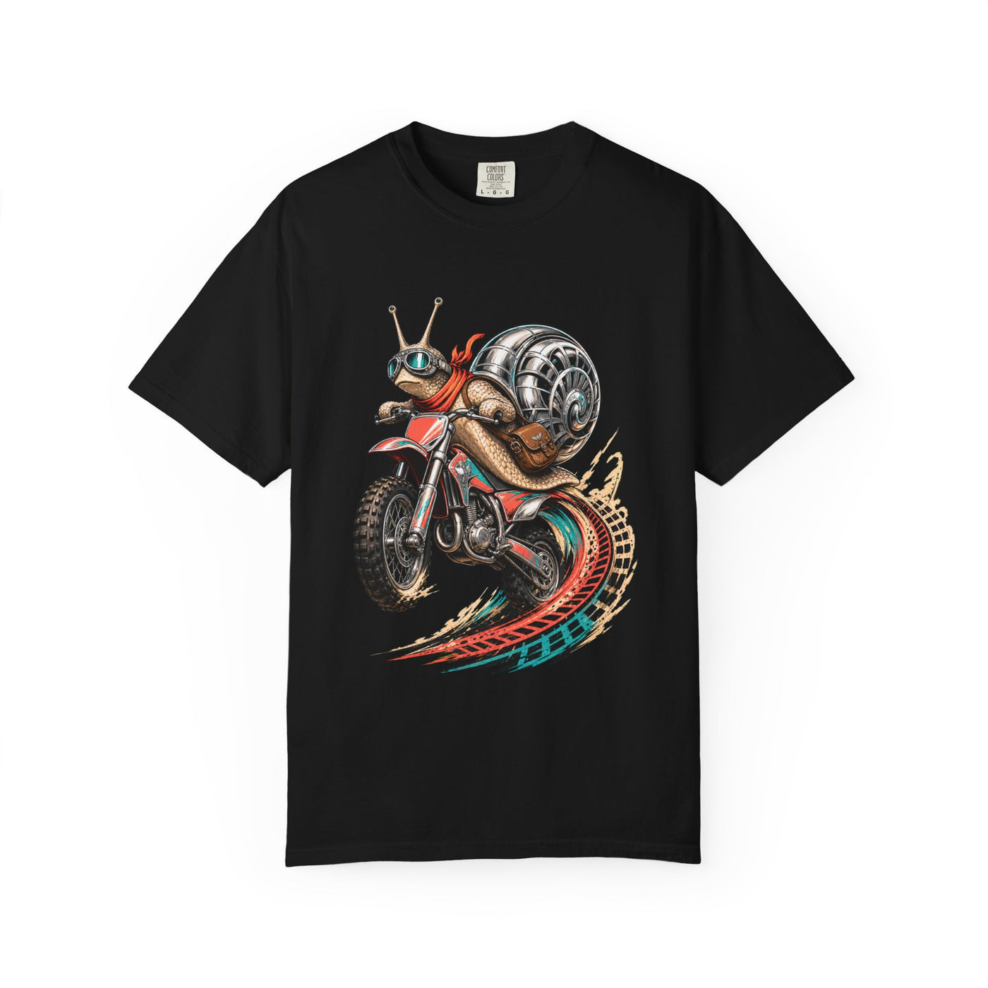 Chrome Deco Snail Motocross Courier T-Shirt Graphic
