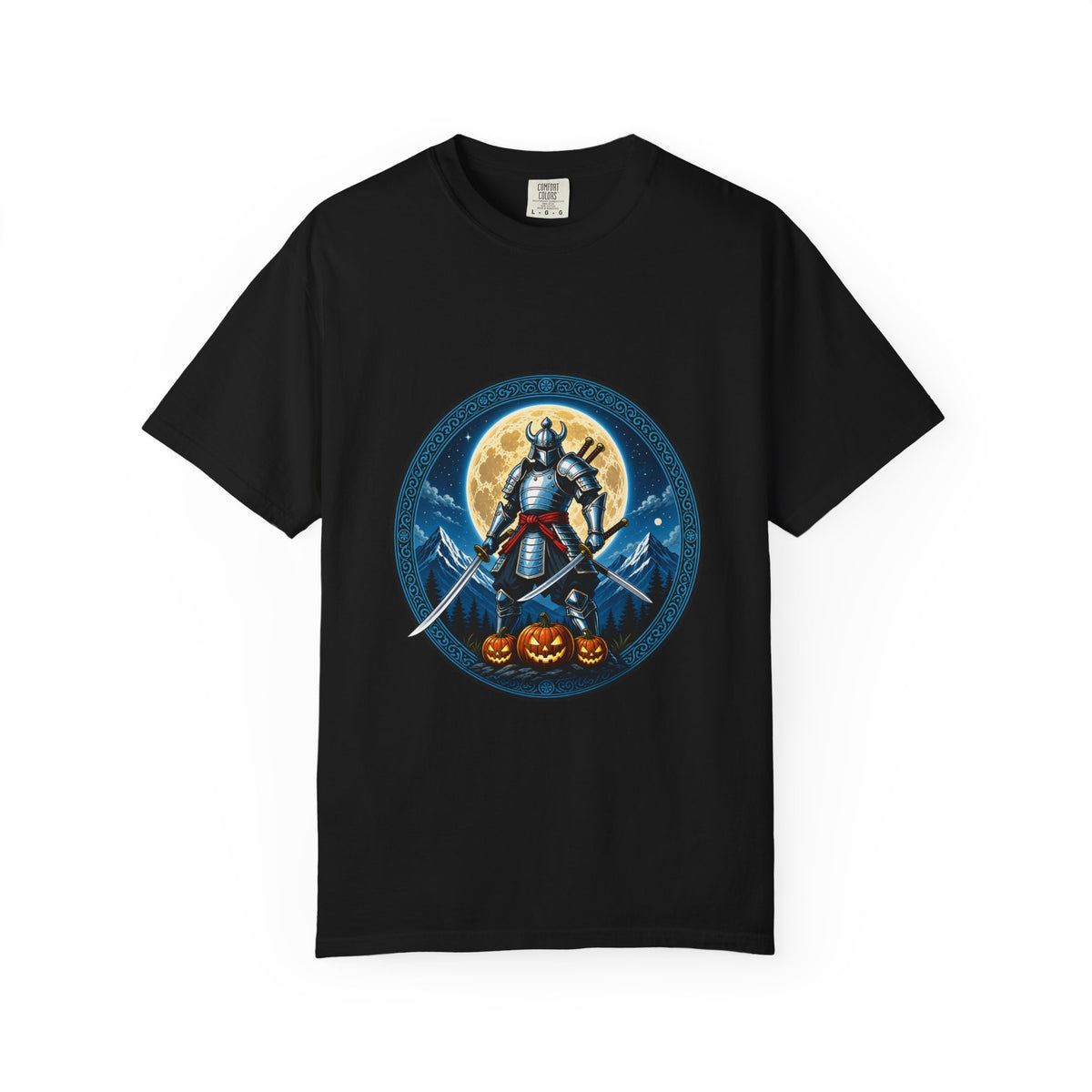 Moonlit Samurai Crest T-Shirt Graphic
