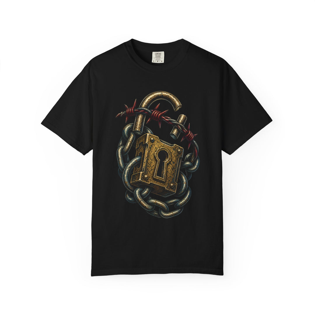 Barbed Lock and Chain Graphic Tee