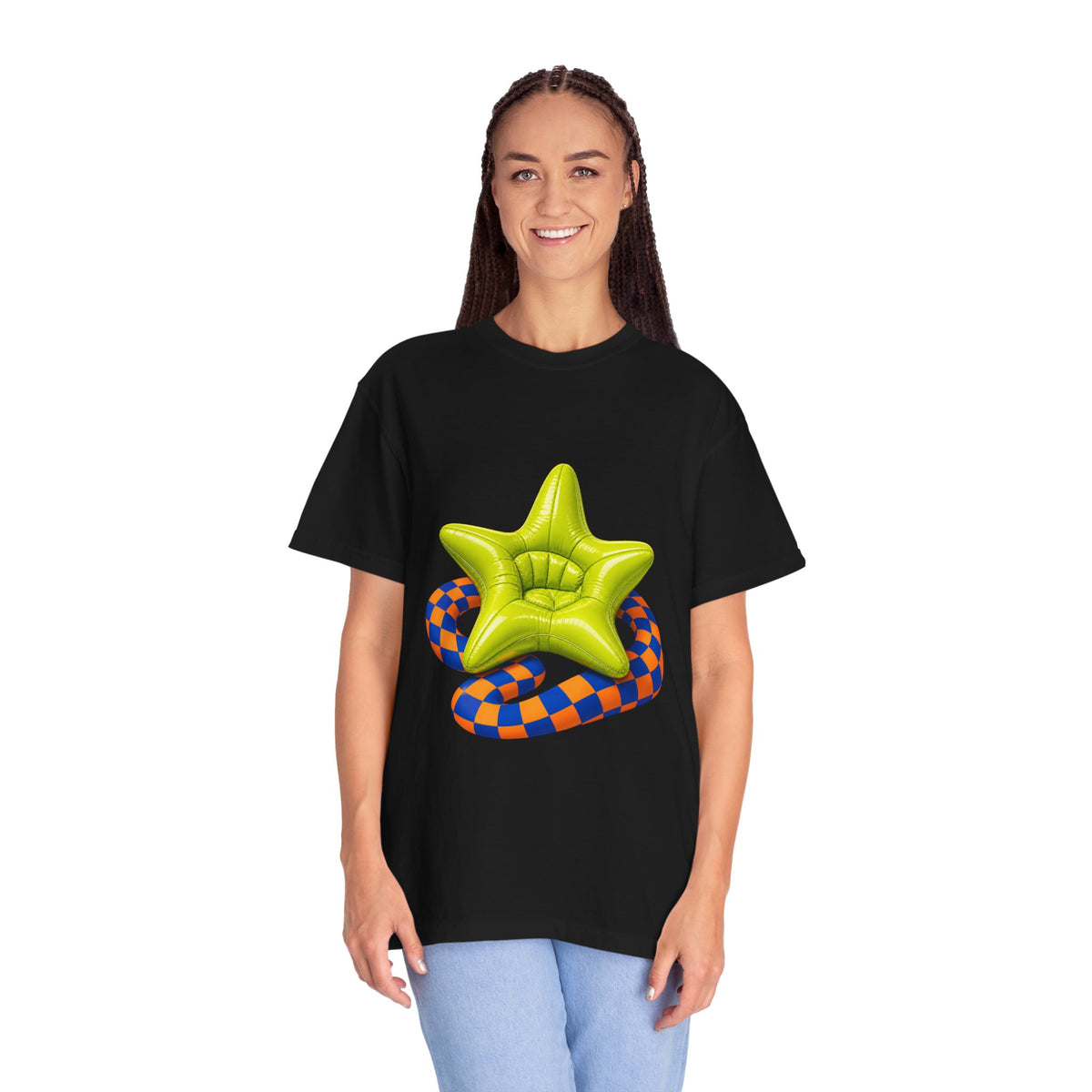 Chartreuse Inflatable Star Chair Graphic Tee