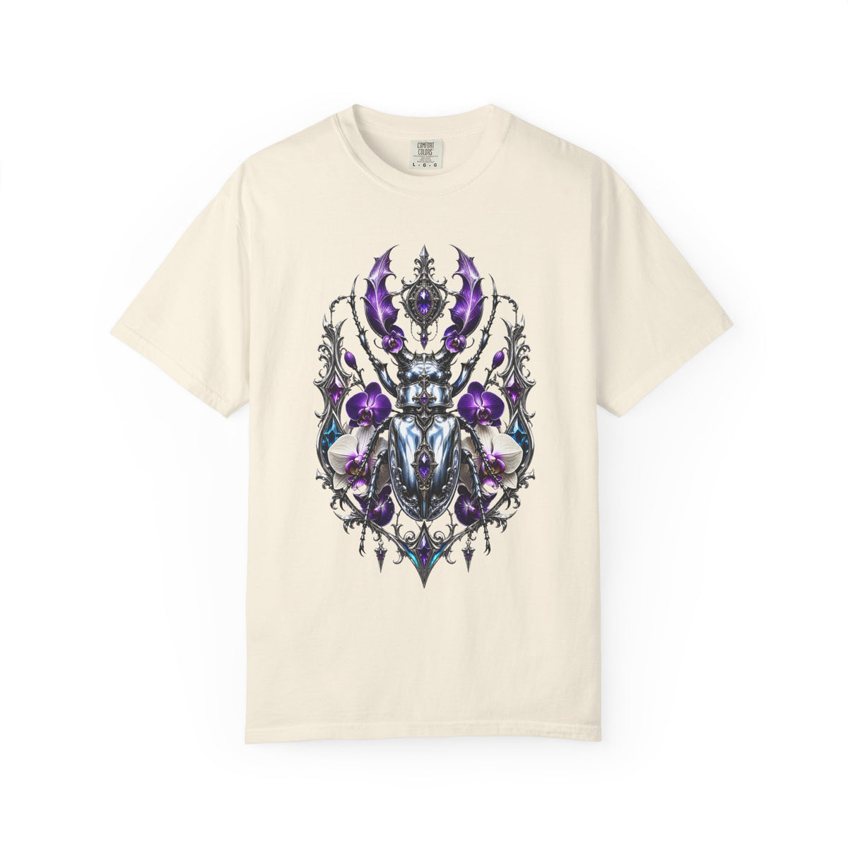Chrome Orchid Stag Beetle Graphic Tee