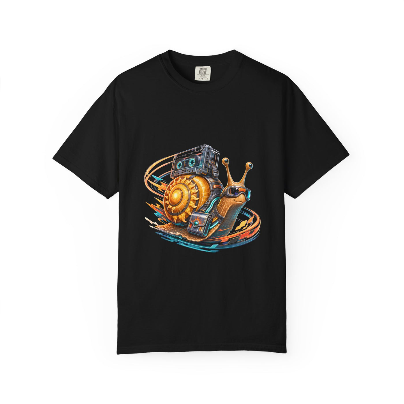 Solar Snail Synth Courier T-Shirt Graphic