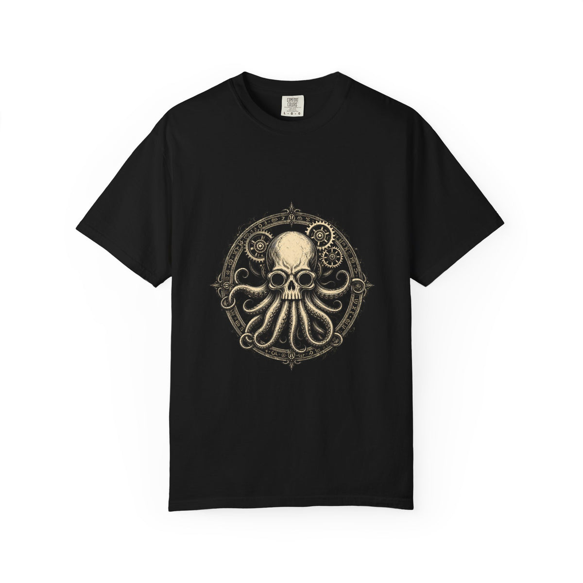 Occult Steampunk Skull Octopus T-Shirt Graphic