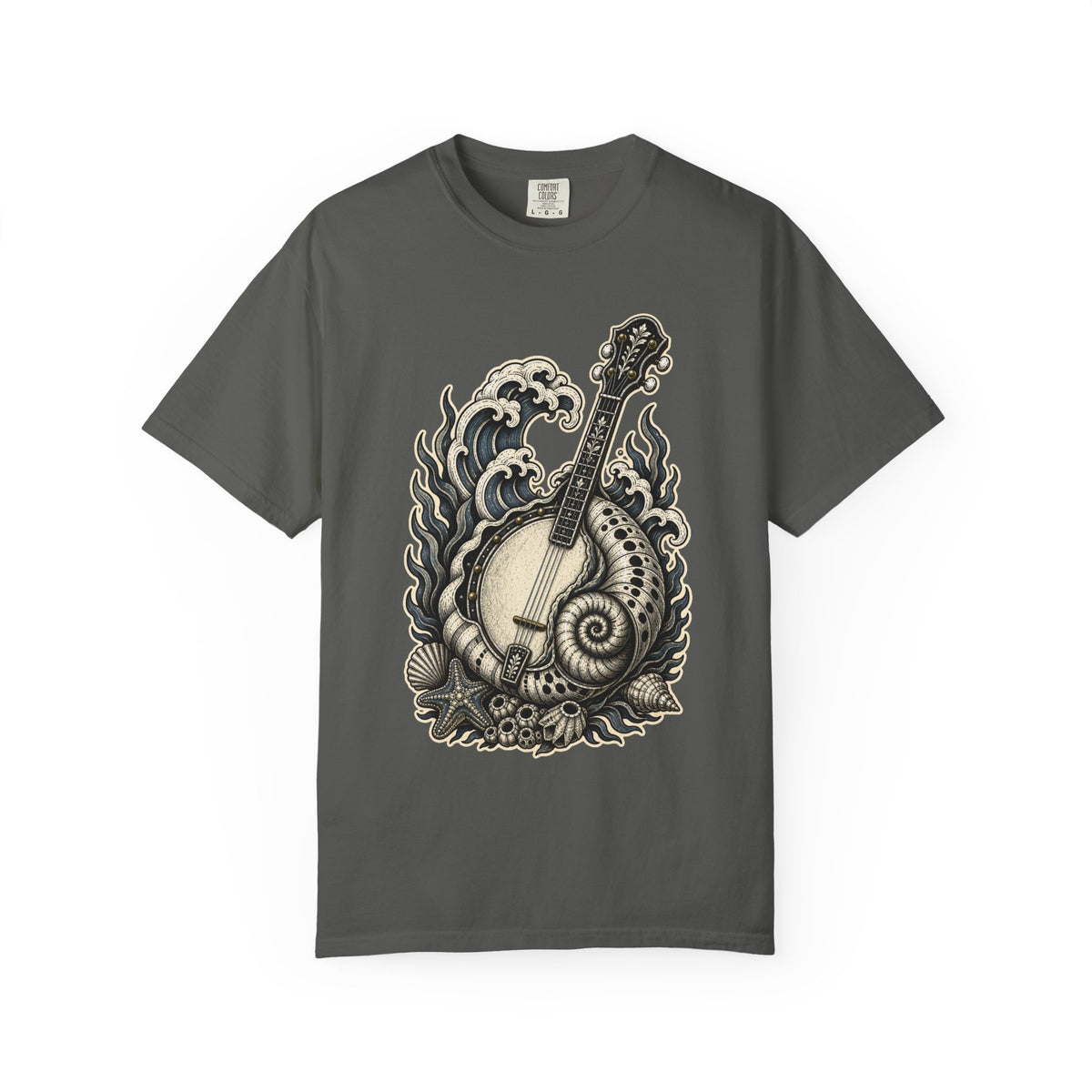 Blackwork Tidepool Banjo Shell T-Shirt Graphic