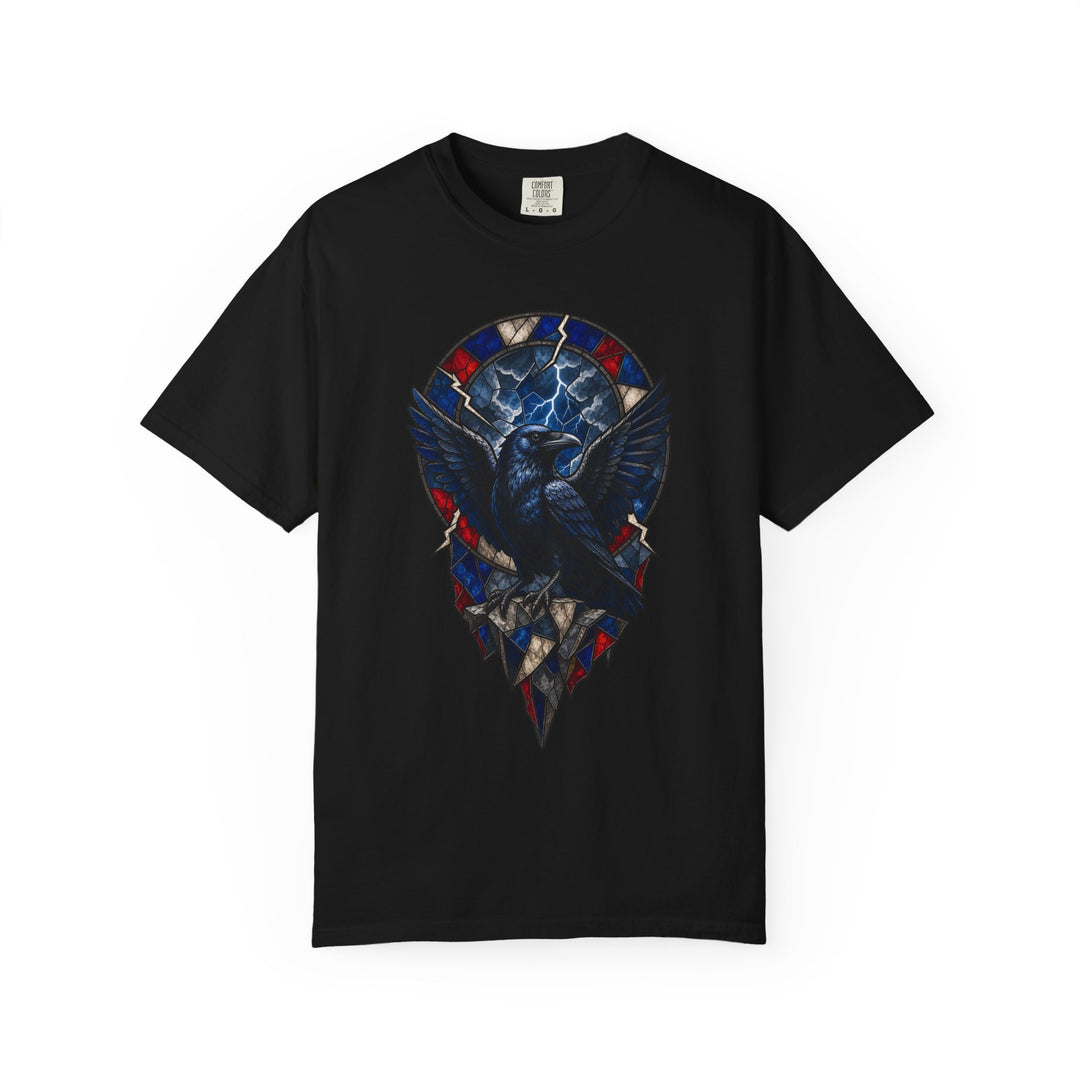 Stormglass Raven Gothic Stained Glass Graphic Tee