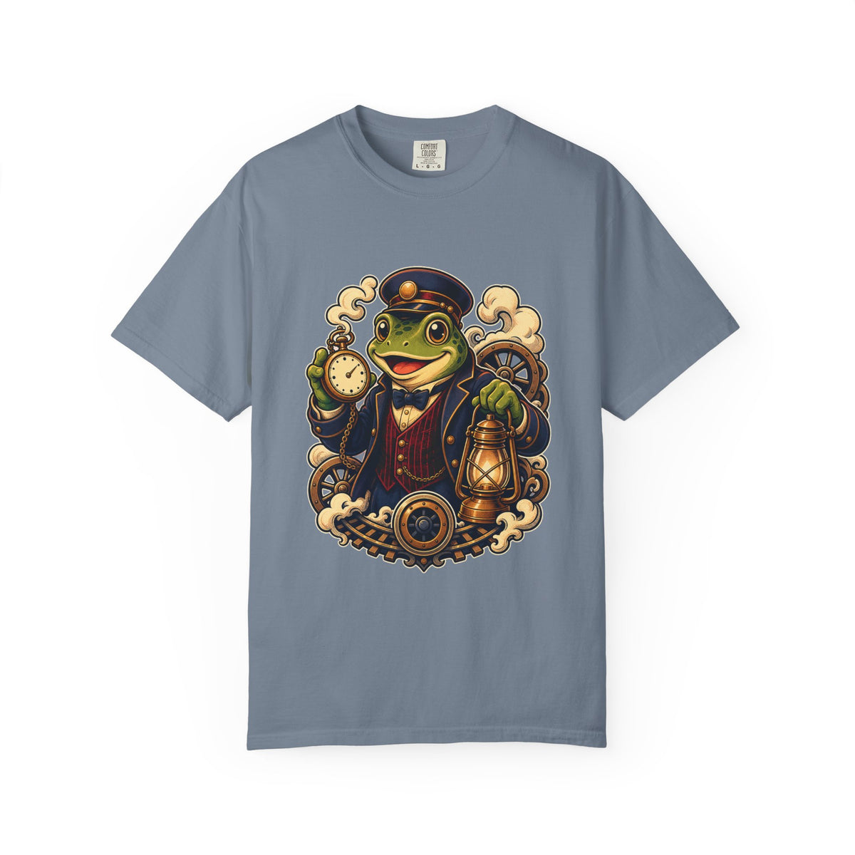 Retro Rail Frog Conductor T-Shirt Graphic