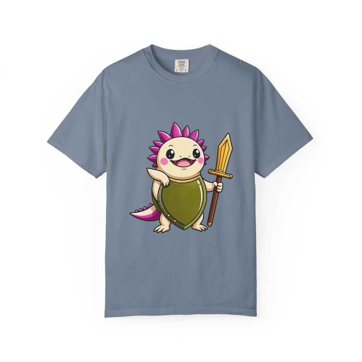Axolotl Knight Cartoon T-Shirt Graphic