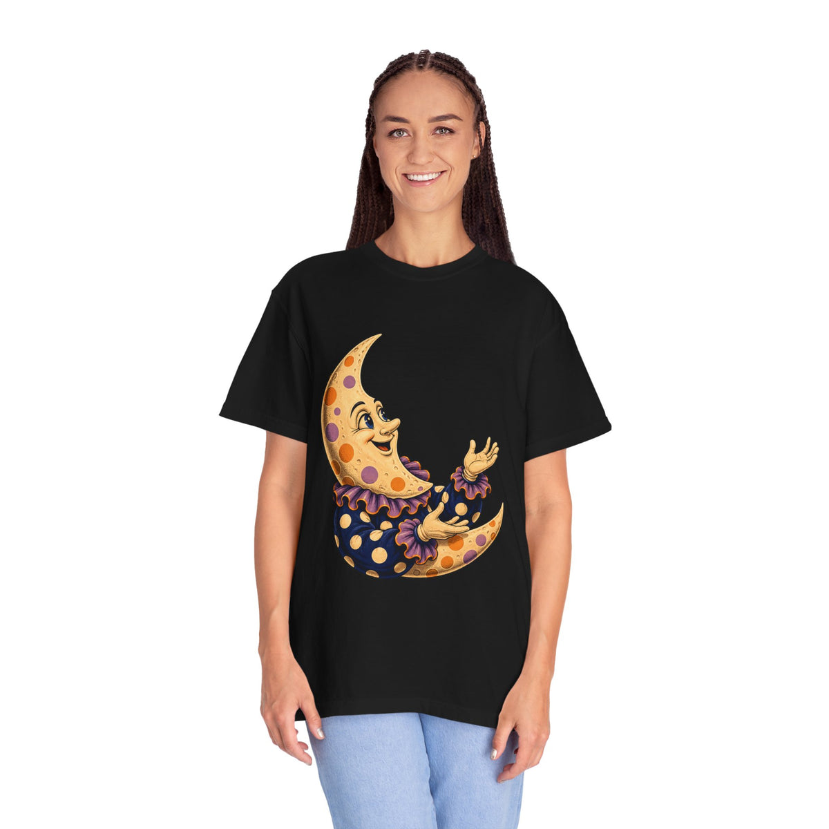Polka Dot Moon Apricot Juggler T-Shirt Graphic
