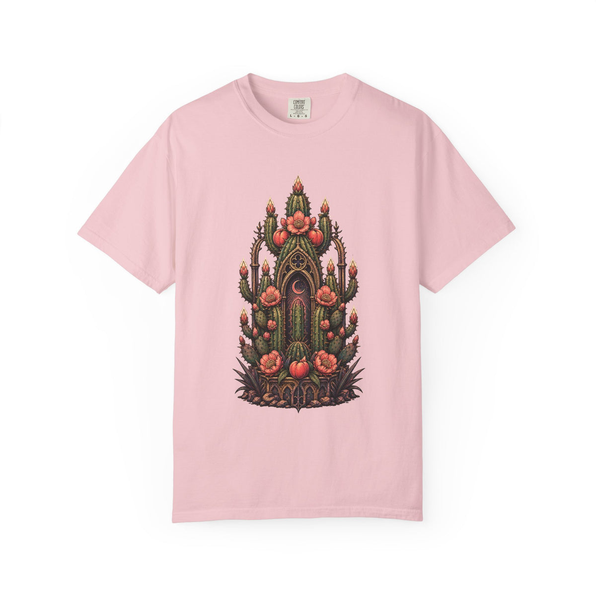 Gothic Peach Cactus Shrine Graphic Tee