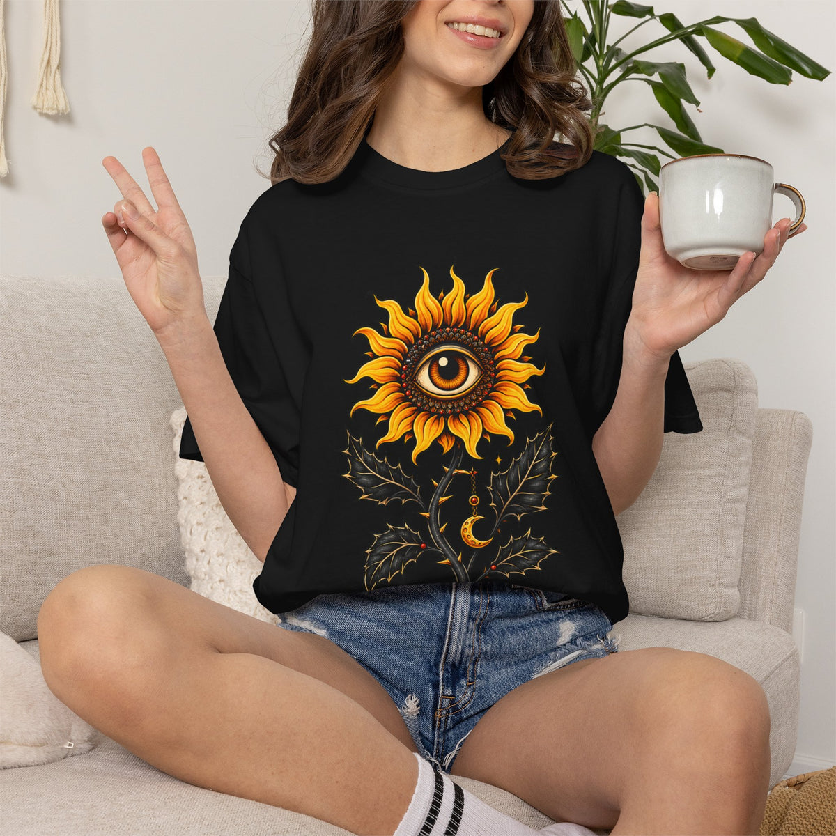 Cyclops Sunflower Tattoo Graphic Tee