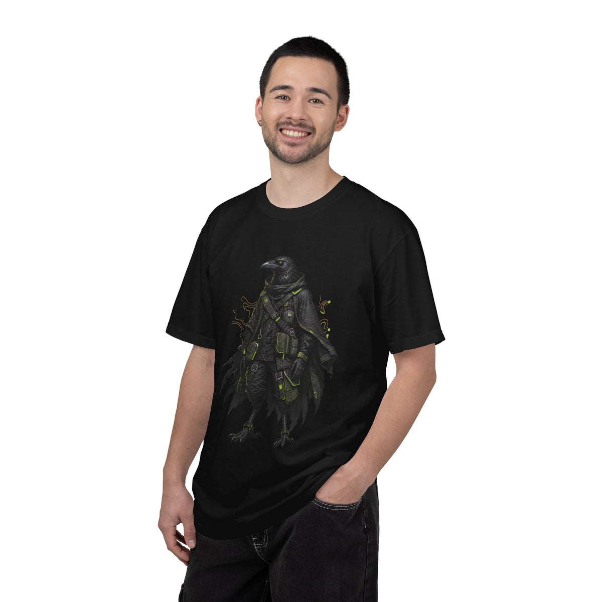 Techwear Raven Courier Streetwear T-Shirt Graphic