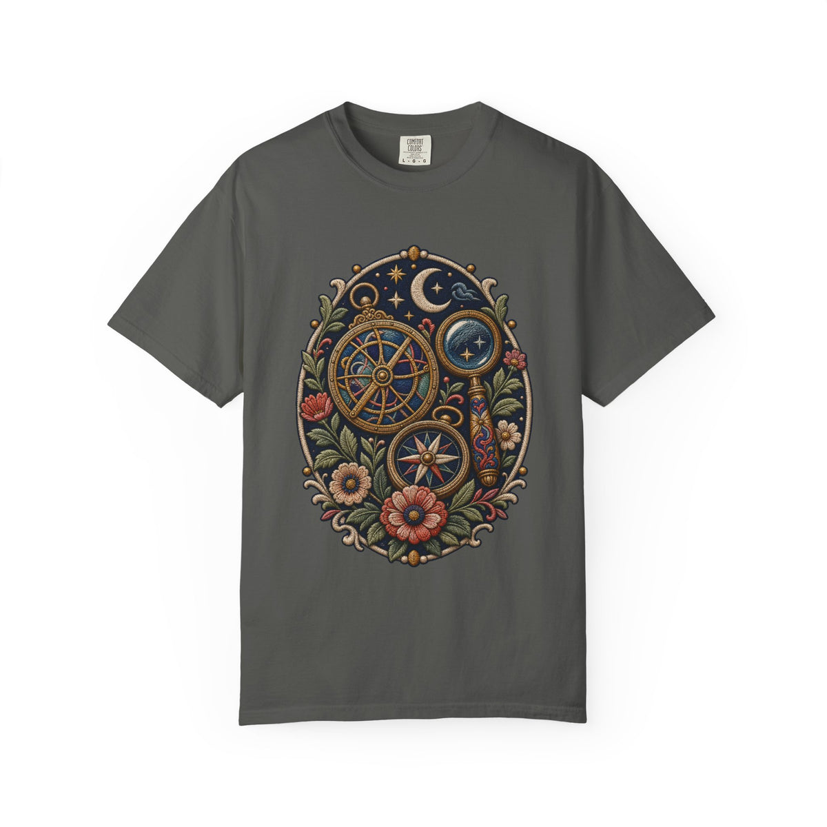 Soft Embroidered Astronomy Tools T-Shirt Graphic