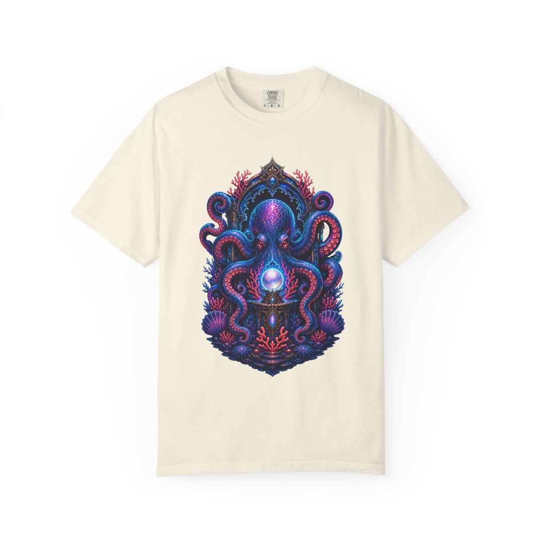 Neon Reef Octopus Shrine T-Shirt Graphic