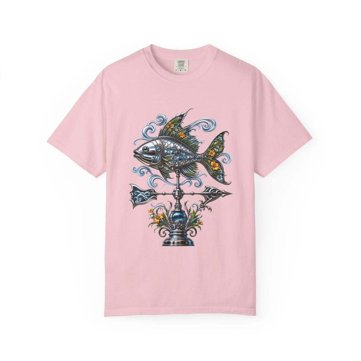 Chrome Botanical Weather Fish T-Shirt Graphic