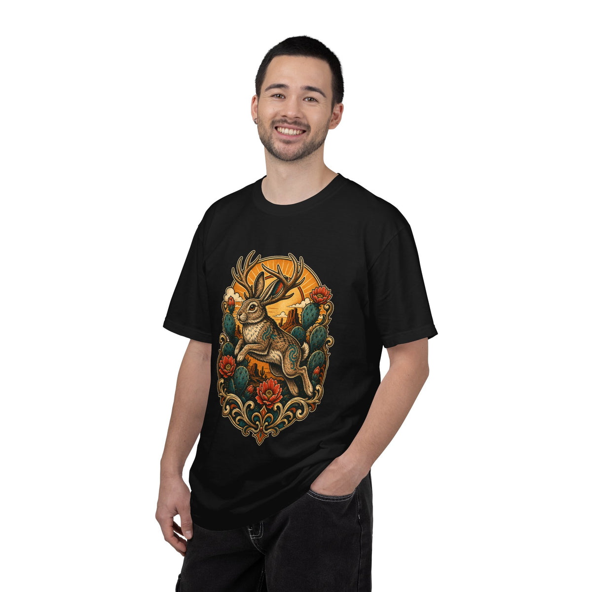 Tattoo Flash Desert Jackalope T-Shirt Graphic