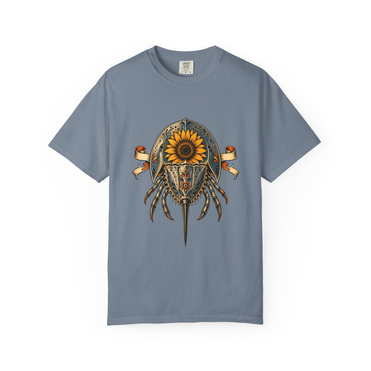 Tattoo Sunflower Horseshoe Crab Graphic Tee