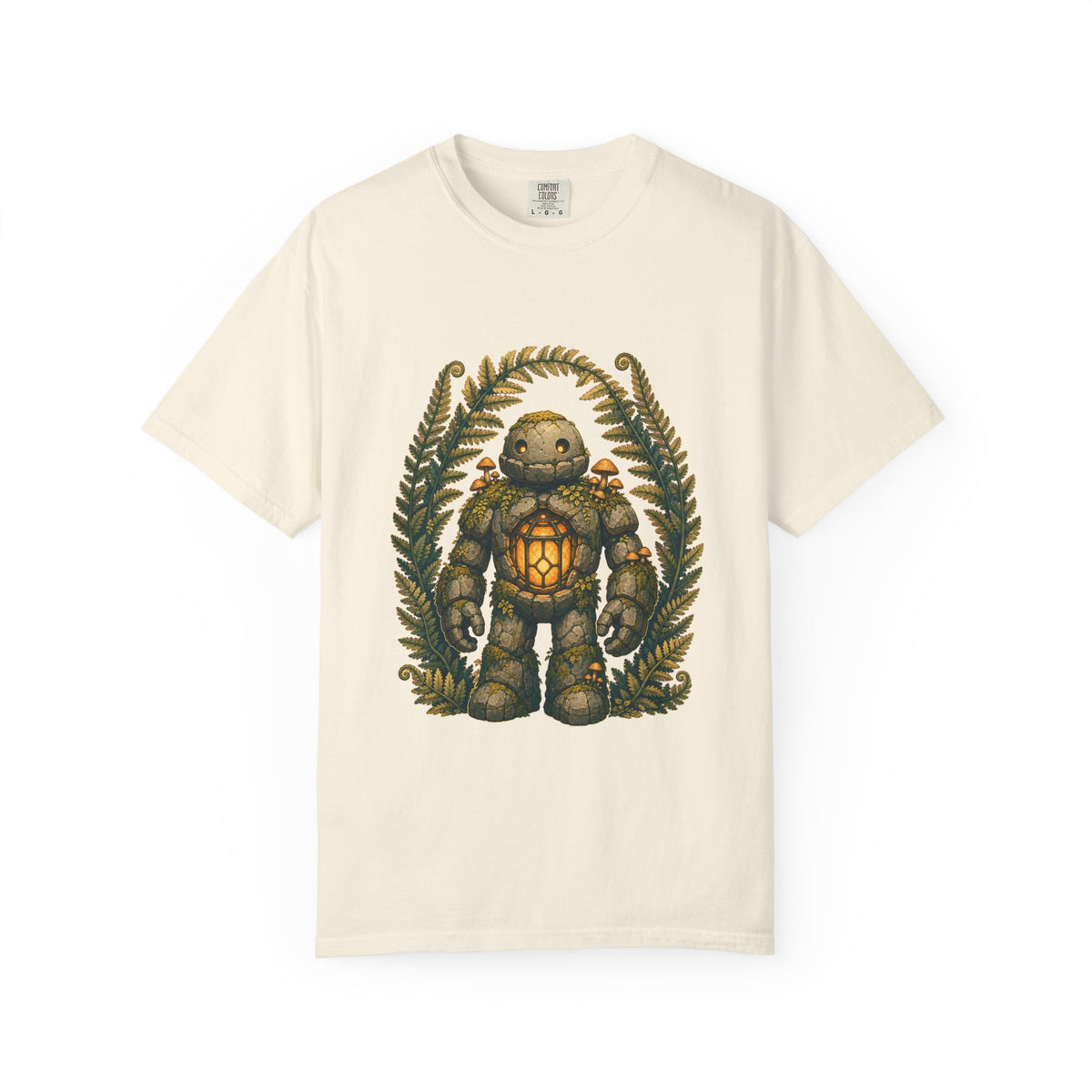 Moss Lantern Golem Solarpunk Graphic Tee