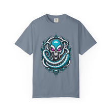 Neon Biomech Skull Tentacle T-Shirt Graphic