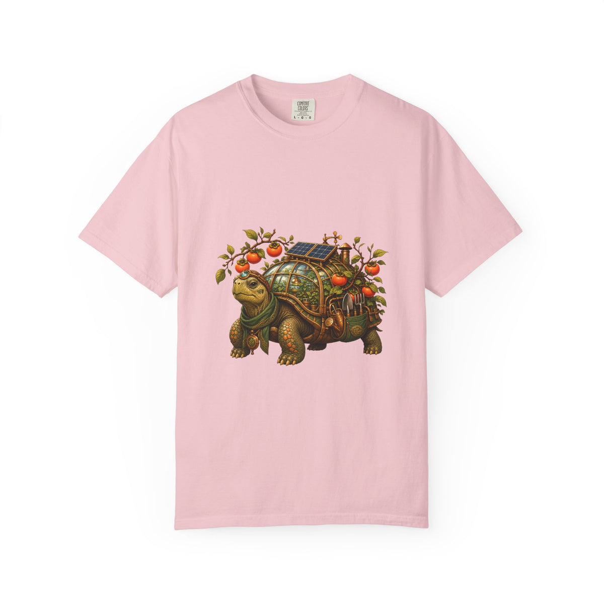 Solarpunk Persimmon Tortoise Graphic Tee