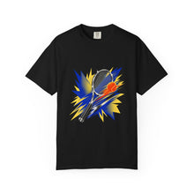 Chrome Tennis Racket Burst Graphic Tee