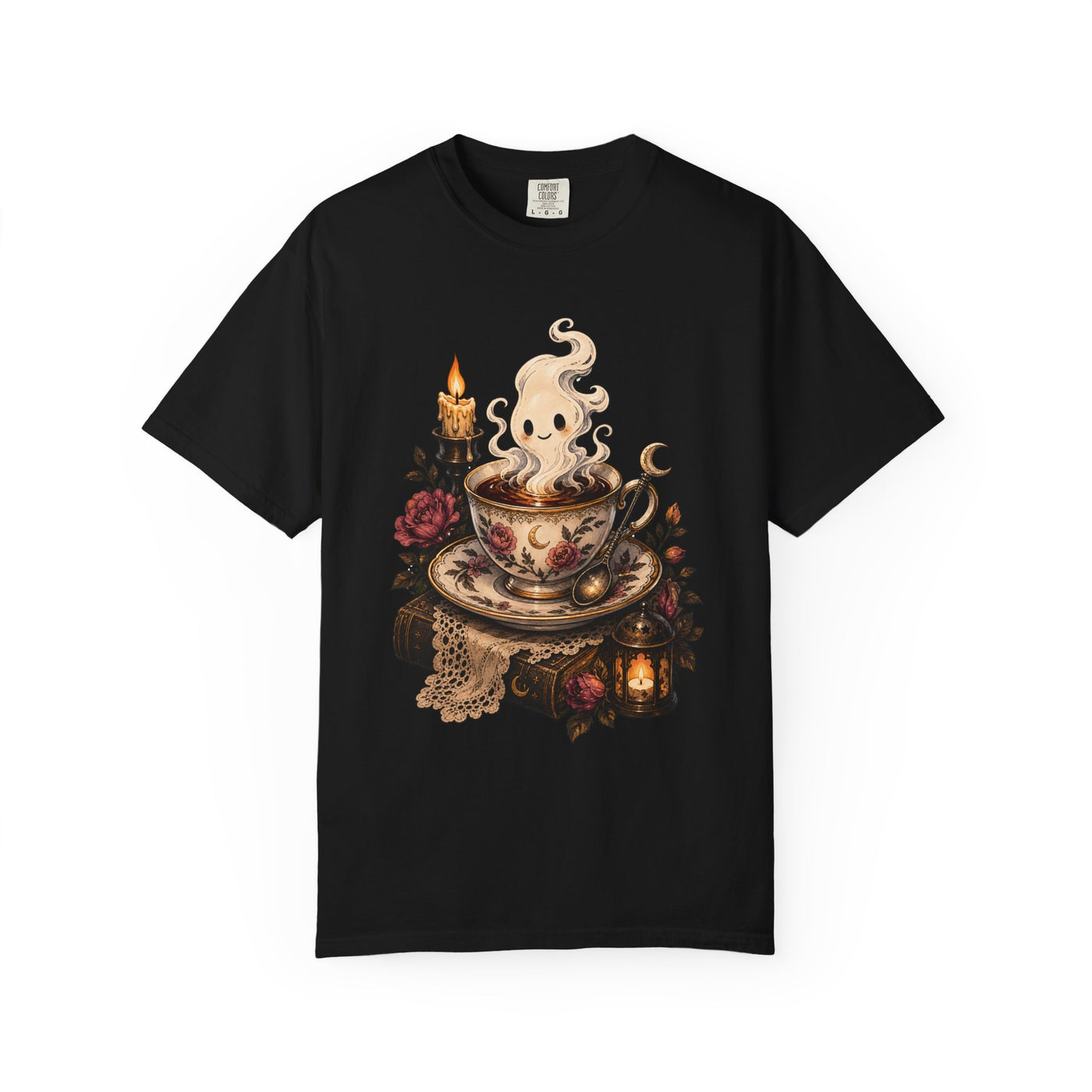 Cozy Haunted Teacup T-Shirt Graphic