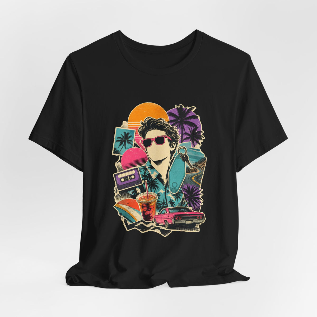 Retro Roadtrip Collage T-Shirt Graphic