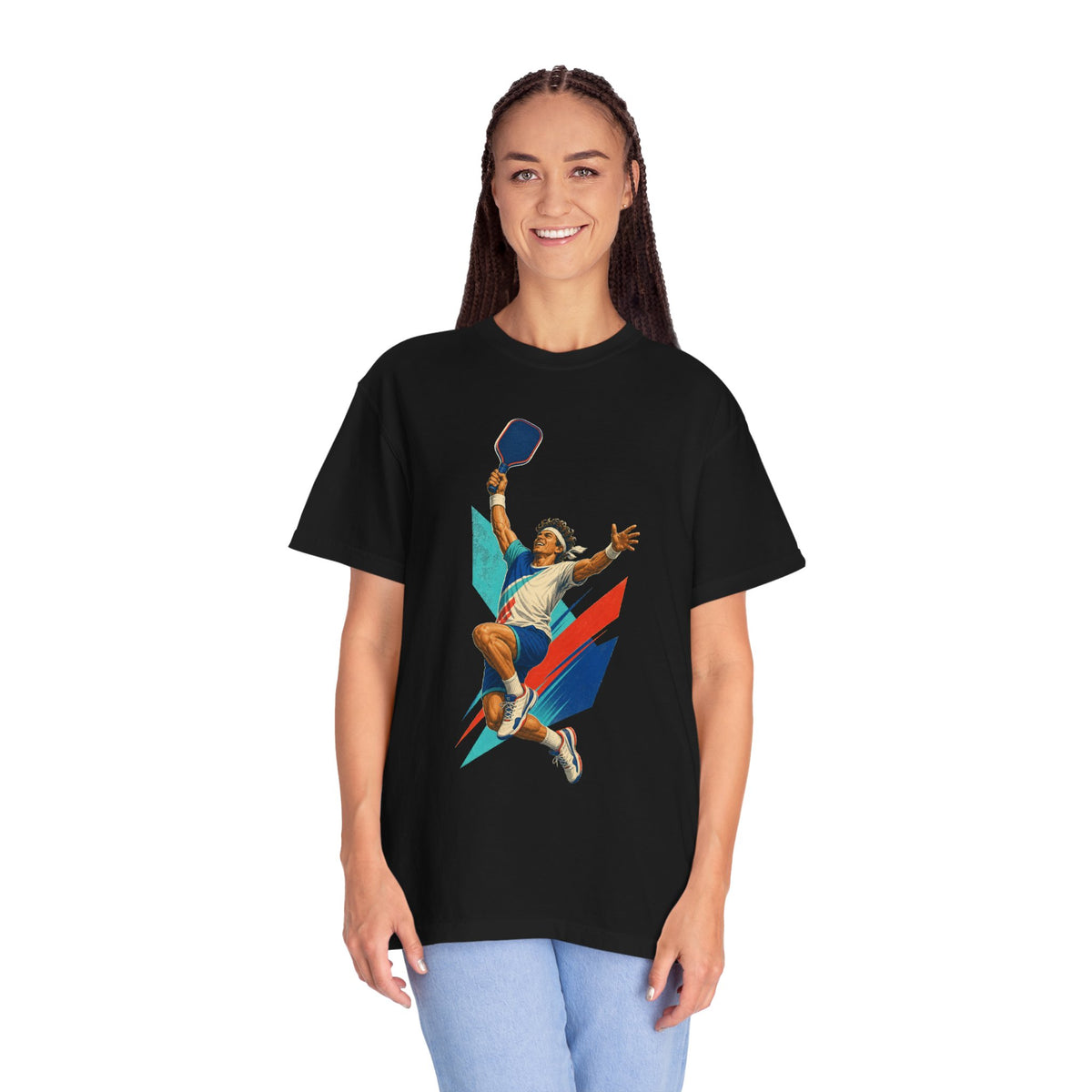 Pickleball Smash Retro Court Graphic Tee