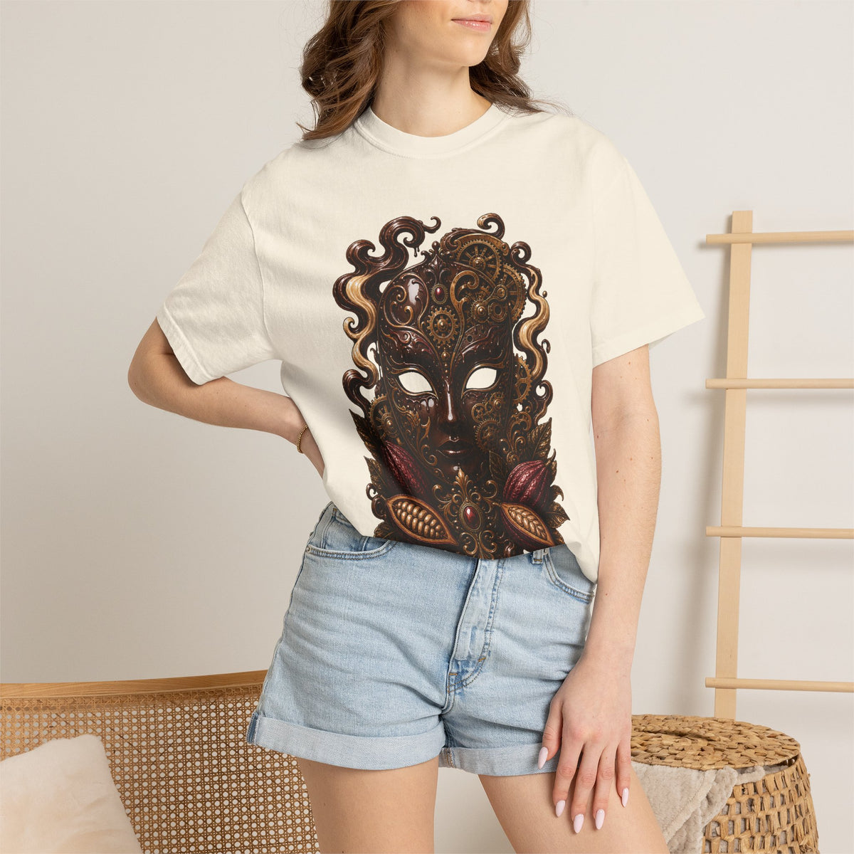 Chocolate Clockwork Mask Graphic Tee